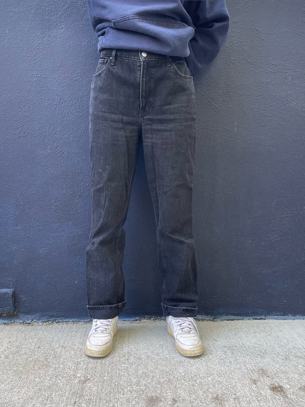 Black Abercrombie & Fitch 90s Straight Ultra High Rise curve love jeans 26/6R